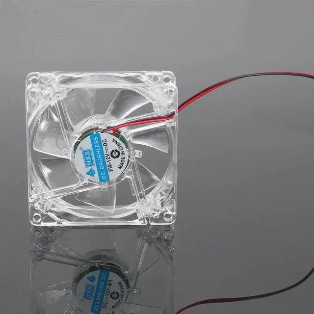 Alt view image 2 of 5 - 80mm Computer PC Fan With LED 8025 Silent Cooling Fan 12V LED Luminous Chass Computer Case Cooling Fan Mod Easy Installed