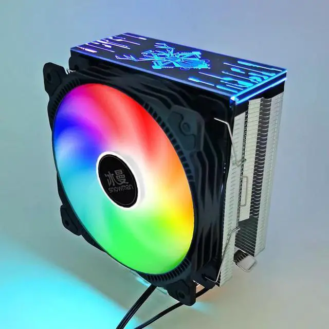 Alt view image 5 of 5 - 6 Heat Pipes CPU Cooler RGB 120mm PWM 4Pin PC quiet for Intel LGA 2011 1150 1151 1155 1200 AMD AM4 AM3 CPU Cooling Fan