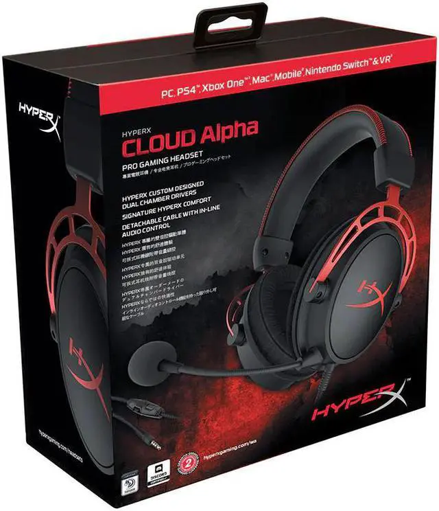 Alt view image 5 of 5 - E-sports Headphones With a microphone Black Gold Limited Edition HyperX Cloud Alpha Gaming Headset For PC PS4 Xbox