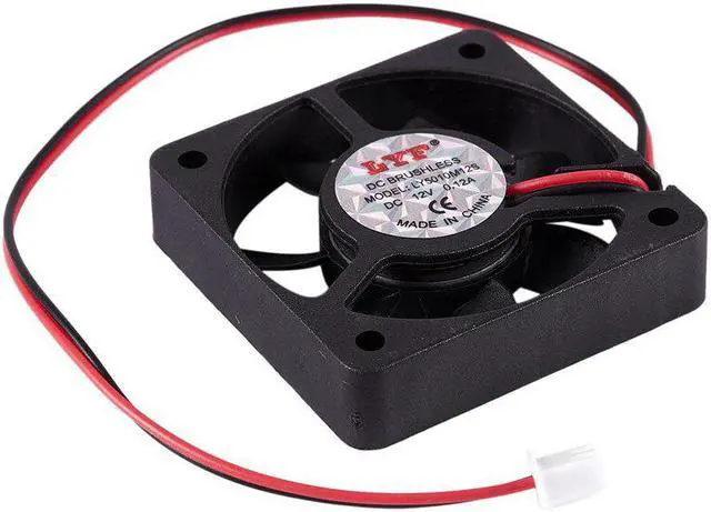 Alt view image 5 of 5 - 50mm 12V 2Pin 4000RPM Sleeve Bearing PC Case CPU Cooler Cooling Fan