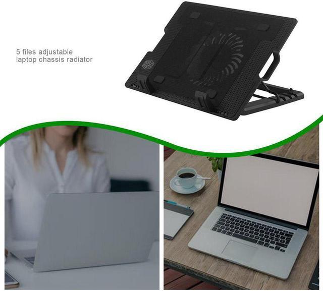 Alt view image 2 of 5 - cooler with 1 fan 1 USB ports notebook cooling pad for 14-17 inch Computer stand adjustable