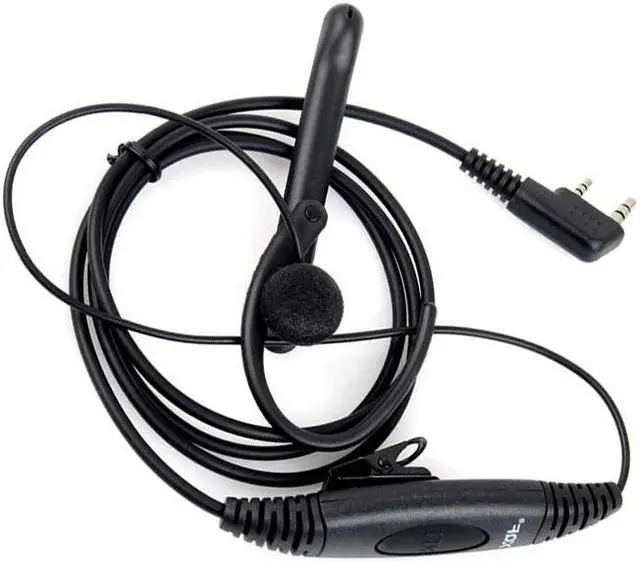 Alt view image 2 of 5 - 1 pc 2 Pin Ear Bar Earpiece Mic PTT Headset for Kenwood BAOFENG lkie Talkie UV-5R 777 888s Radio 2016 New