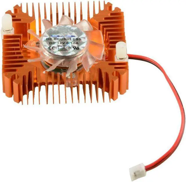 Alt view image 4 of 5 - Fan 55mm 2 PIN Graphics Cards Cooling Fan Aluminum Gold Heatsink Fit For Personal Computer Components Fans