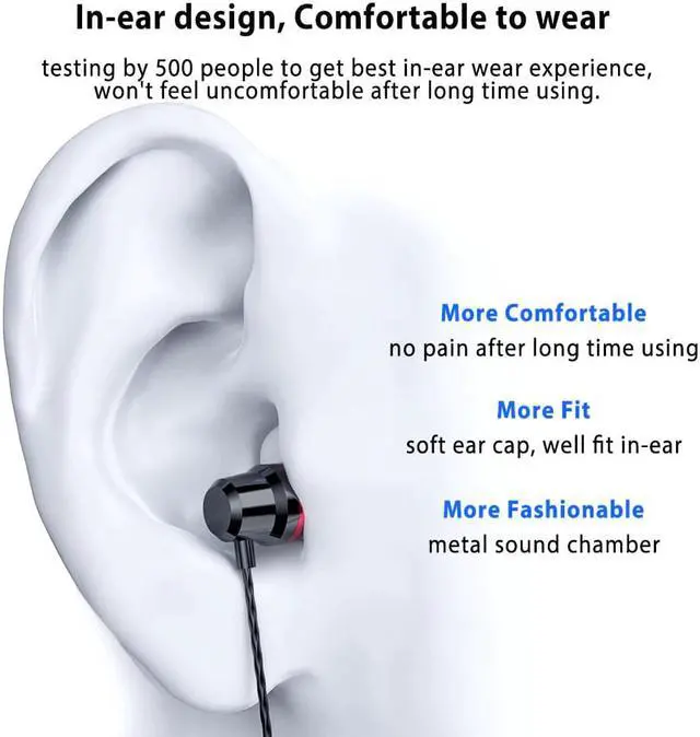 Alt view image 2 of 5 - Bass Stereo In-Ear Earphones 3.5mm Jack Auriculares Wired Headphones Headset Earbuds With MIC For Iphone Samsung PC