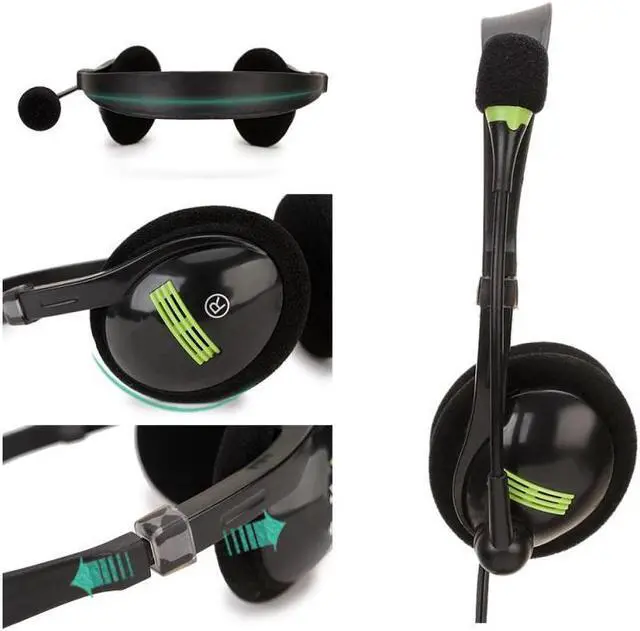 Alt view image 5 of 5 - 3.5mm/USB Gaming Headset Stereo Surround Headphone Wired W/Mic Noise-canceling Earphones For Office Conference PC Laptop