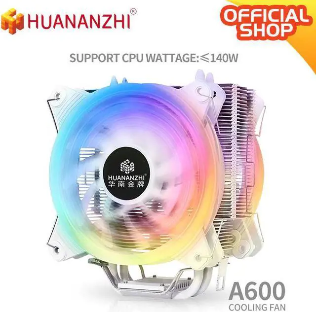 Main image of A600 4 Copper Heat Pipe LED CPU Cooler Cooling Fan Radiator Quiet Dual Fan Cooler Heatsink
