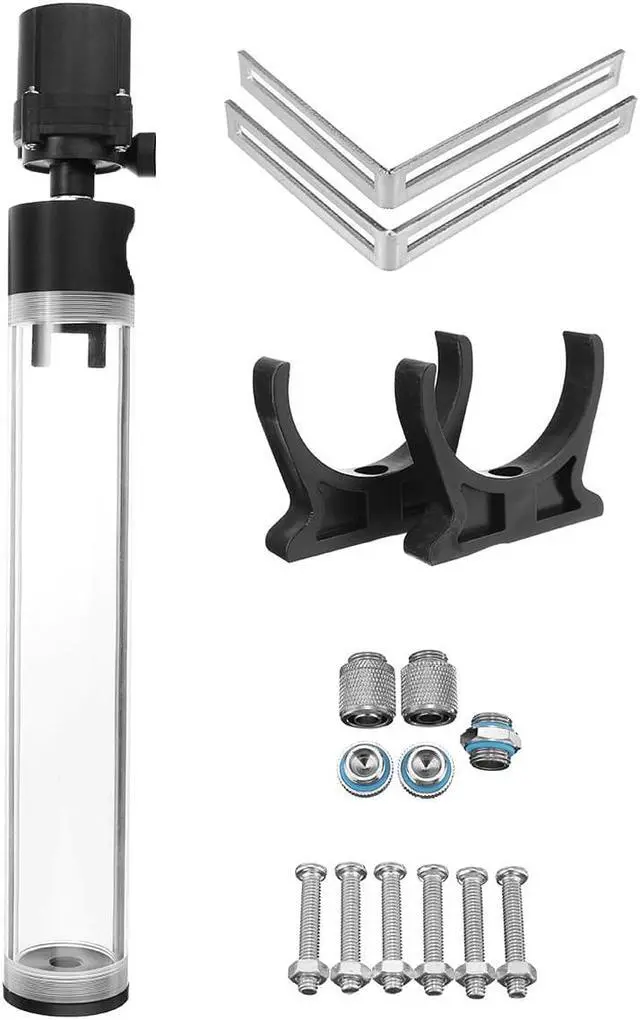 Alt view image 5 of 5 - 50mmX310mm Water Cooling Tank 19W G1/4 Thread Cylinder Reservoir Tank Pump Computer Water Cooling Radiator Liquid Cooling Cooler