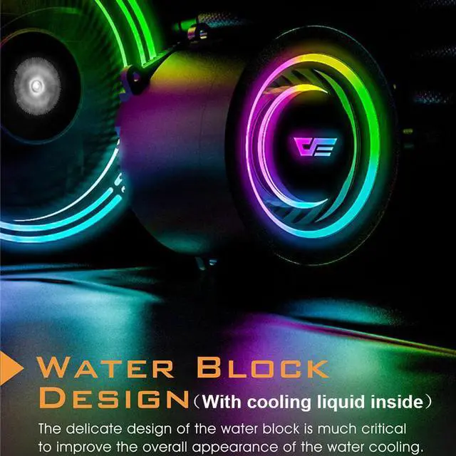 Alt view image 3 of 5 - PC Case Water Liquid Cooling AIO Cooler Radiator water Cooler CPU RGB Sync PWM 240mm Fan Cooler AM4/AM3+LGA 115x/2011