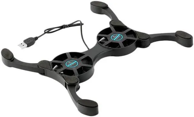 Alt view image 4 of 5 - USB Cooling Fan Mini Octopus Notebook Cooler Cooling Pad Safety Stand Double Fans For 7-15 inch Notebook Laptop
