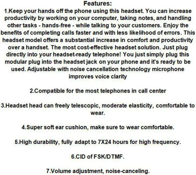 Alt view image 5 of 5 - Headset Call Center Operator USB Corded Offical Headphone With Micro for Computer Laptop PC
