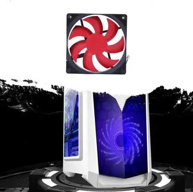 Alt view image 2 of 5 - CPU Cool Cooling Fan Cooler 12cm 120mm DC 12V 2Pin For PC Chassis Radiating