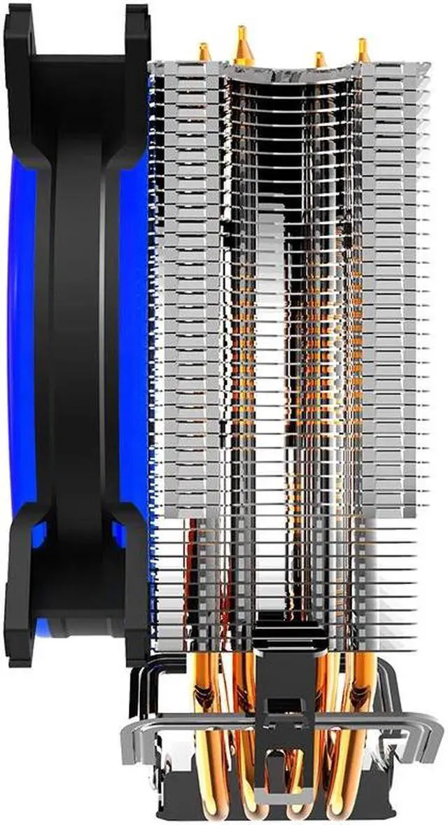 Alt view image 3 of 5 - E3 120mm LED CPU  cooler 4 Heatpipes 4 pin  for AMD Intel  775/1150/1151/1155/1156 CPU radiator cooling cooler PC fan quiet