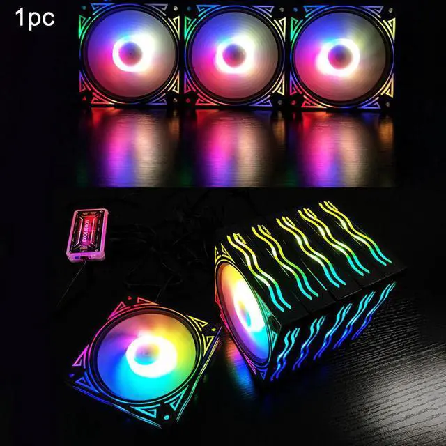 Alt view image 3 of 5 - 120mm PC Computer Ultra Cooler Fan RGB 12cm 12V 6Pin Desktop CPU PC Case Slient Cooling Clooer Fan rgb Control Box Easy Install