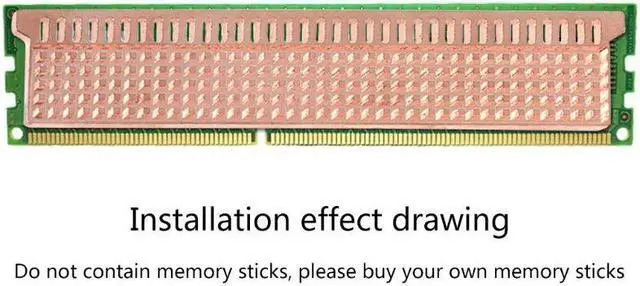 Alt view image 5 of 5 - RAM Cooling Case Copper Computer Desktop Memory Heatsink Heat Sink Insulating Cooler for DDR/DDR2/DDR3/DDR4/ECC