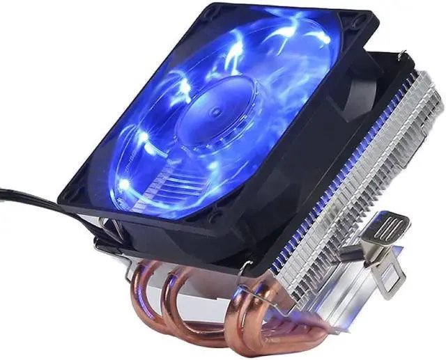 Alt view image 5 of 5 - 12V Quiet Cooled Fan Computer CPU Cooler Copper Heatsink Cooling Fan Radiator For LGA 1366 Blue