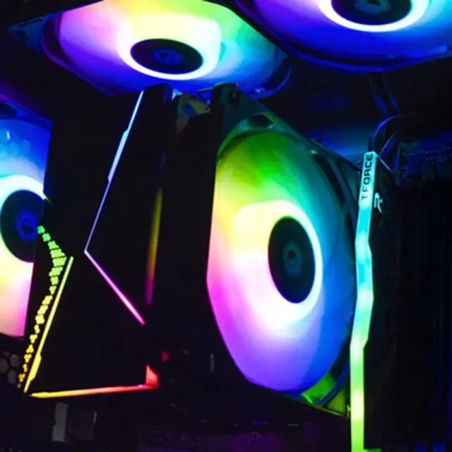 Alt view image 2 of 5 - SE-234 ARGB CPU Cooler Fan 4 Heat Pipes Cooling Heat Sink Radiator for Computer Case Chassis