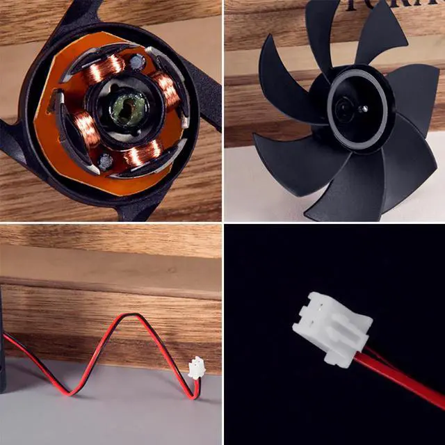 Alt view image 2 of 5 - 120mm PC Computer Fan 12V 2-Pin Brushless Cooling Fan Plastic 12/8/5CM Fans for Computer Case CPU Cooler Radiator cooler