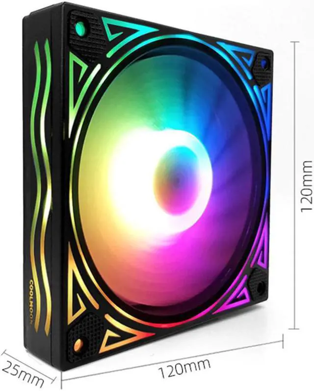 Alt view image 4 of 5 - 120mm PC Computer Ultra Cooler Fan RGB 12cm 12V 6Pin Desktop CPU PC Case Slient Cooling Clooer Fan rgb Control Box Easy Install