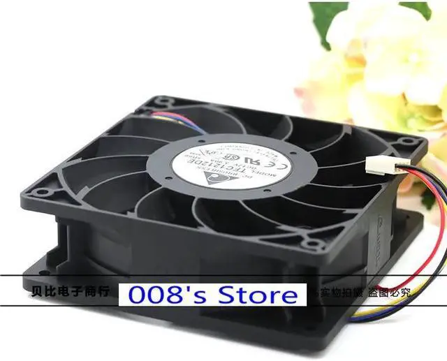 Alt view image 3 of 5 - CPU Cooler Fan For Server PC TFC1212DE 120mm DC 12V 3.90A -5B66 4800RPM 120*120*38mm 190CFM Cooling