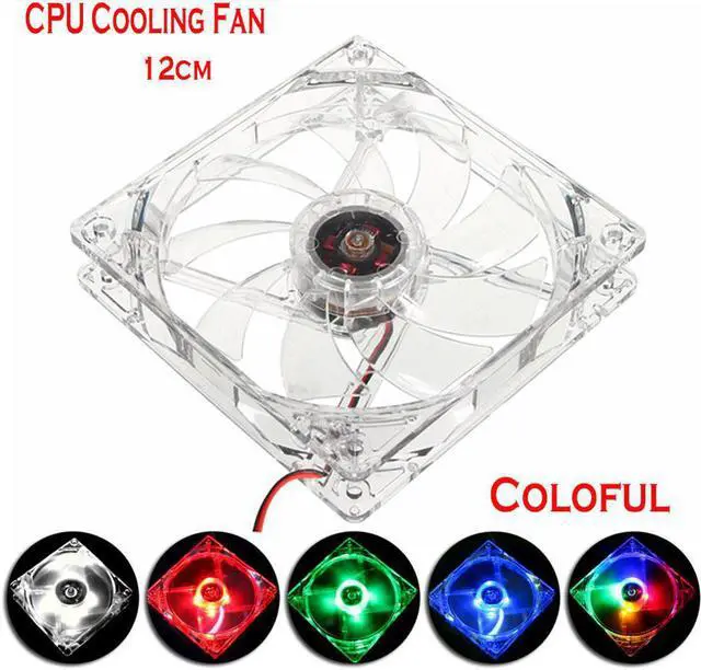 Alt view image 3 of 5 - 120mm Cooling Fan PC Computer Fan Quad 4 LED Light PC Computer Case Cooling Fan Mod Quiet Molex Connector Easy Installed Fan 12V