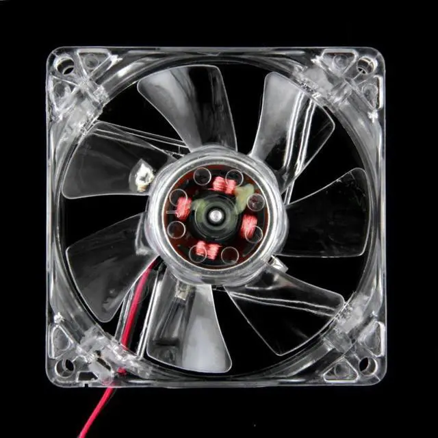 Alt view image 5 of 5 - 80mm LED Computer PC Fan 8025 Silent Cooling Fan 12V LED Luminous Chass Computer Case Cooling Fan Mod Easy Installed