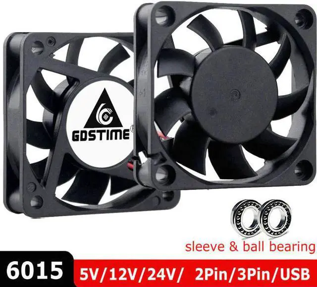 Main image of 2Pcs/Lot  6015 60MM 5V 12V 24V 2Pin 3Pin USB Fan 60x60x15mm 6cm Brushless DC Cooling Fans CPU Cooler for Computer PC Case