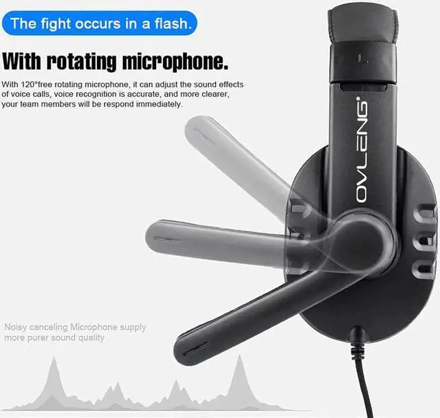 Alt view image 5 of 5 - 2020 Headphones With Microphone Hi-Fi Gaming Headset Computer Portable Earphone For PC PS4 Xbox One Mobile Phone