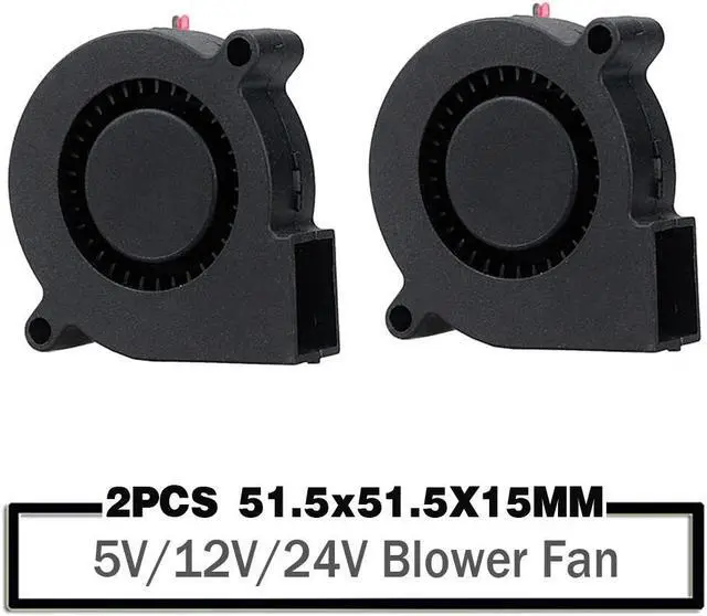 Main image of 2 Pieces 5015 50mm DC 24V 12V 5V Ball/Sleeve Brushless Cooling Turbine Blower Fan 50mm x 15mm Blower Cooler Fan for 3D Printer