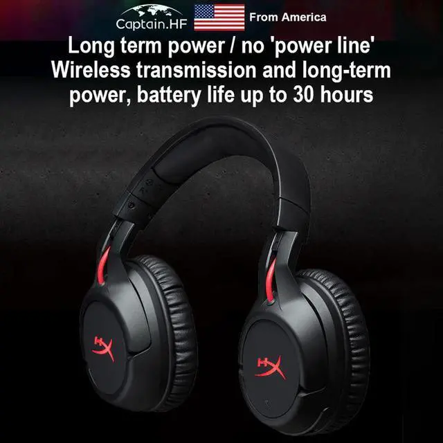 Alt view image 3 of 5 - US  New PRO Hyper X Cloud Flight Wireless Professional Gaming Headset, Headphones for PC and Laptops, Long Play Time