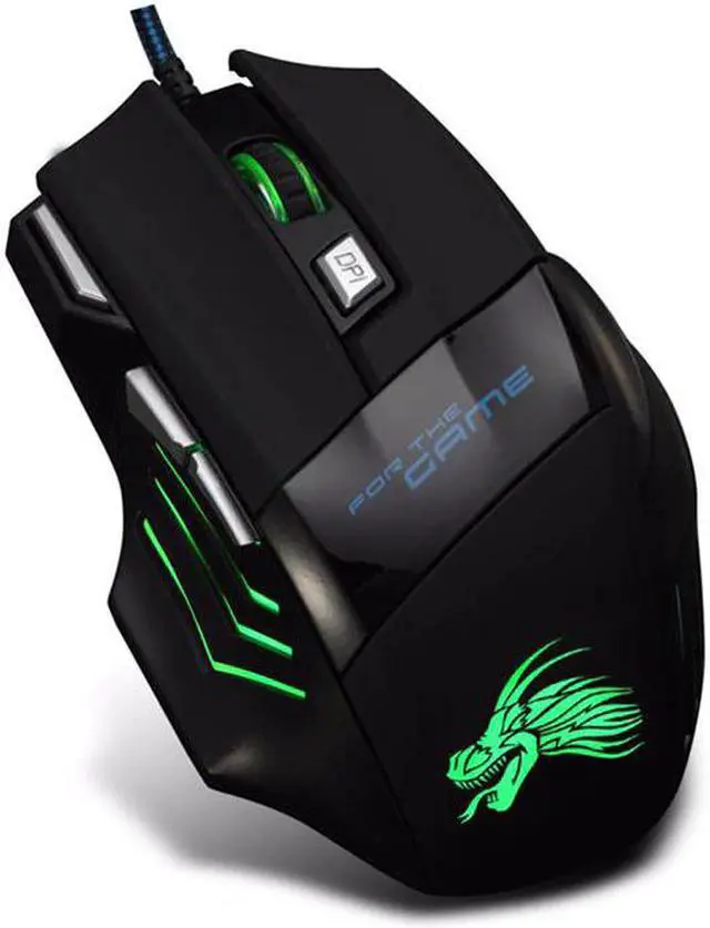 Alt view image 3 of 5 - Professional USB Wired Gaming Computer Mouse 5500 DPI Optical LED Lighting  Mouse Gamer  for Computer Overwatch Pubg Dota 2