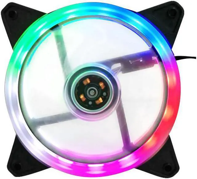 Alt view image 5 of 5 - 12 models multicolor RGB Case circle Cooling 2ring cpu led Fan 120mm 12cm RGB LED Ring For Computer Cooler water cooler Radiator