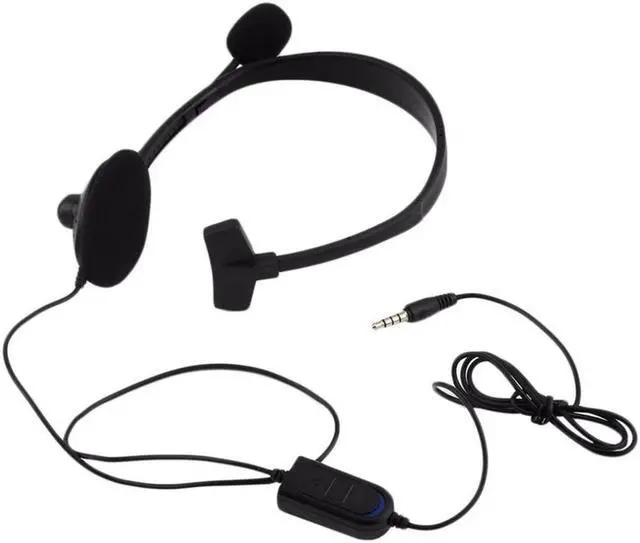 Main image of Black Over-ear Wired Earphone Headphones with Microphone Gaming Headset for PC Ear Hook Line Type