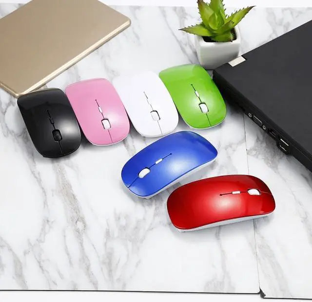 Alt view image 3 of 5 - 2.4Ghz Wireless Mouse 1600 DPI Portable Mouse USB Receiver Computer Mouse Wireless Rechargeable Gaming Mouse