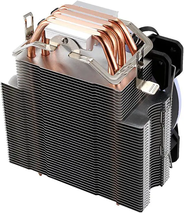 Alt view image 4 of 5 - LED CPU Cooler Master 4 Direct Contact Heatpipes freeze Tower Cooling System CPU Cooling Fan with PWM Fans