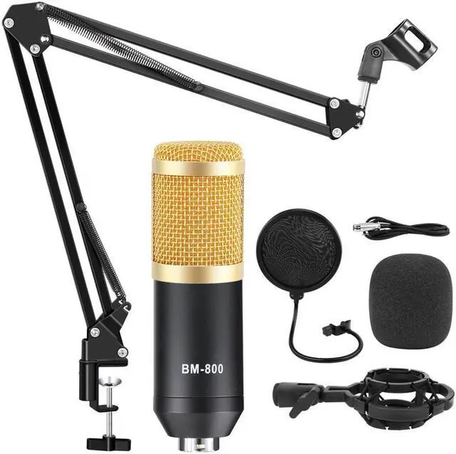 Alt view image 2 of 5 - 800 Microphone Xlr Phantom Power for Computer Audio Interface External Sound Card Voice Changer 800 Studio Microphone Stand