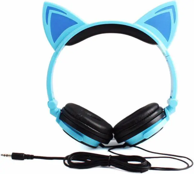 Alt view image 3 of 5 - Bluetooth Stereo Cat Ear Headphones Flashing Glowing Cat Ear Headphones Cute Gaming Headset Earphone LED Light For Chirld