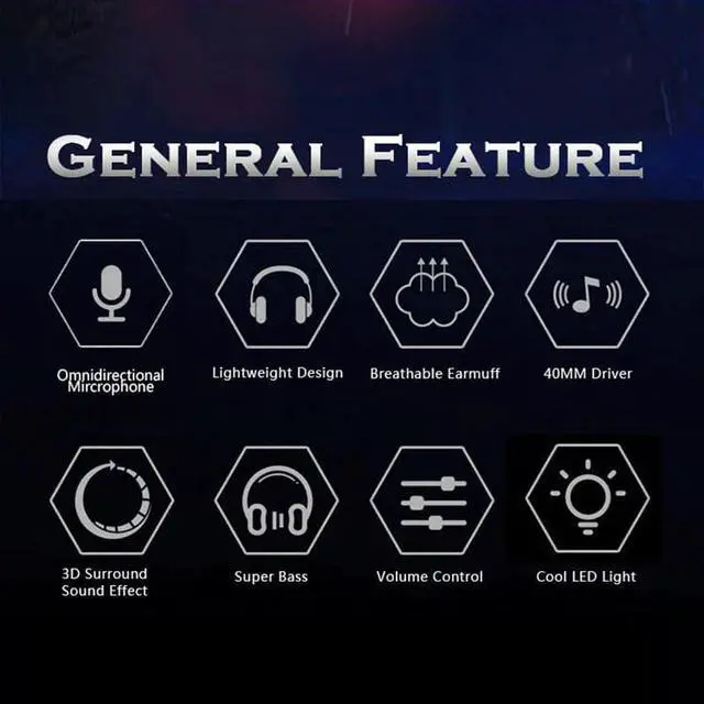 Alt view image 2 of 5 - SY860MV 7.1 USB Gaming Head-mounted Headphone With Mic Bass Stereo LED Light Over Ear Computer Phone Gamer Cascos For XBOX PS4