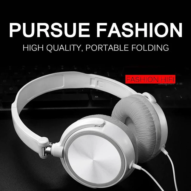 Headphones Without Microphone Over Ear Headsets Bass HiFi Sound Music ...