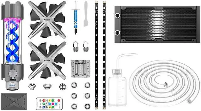 Alt view image 3 of 5 - XTREME PC Case DIY Water Coolling 240mm Adjustable RGB ASUS Sync Gigabyte RGB FUSION Support LGA 115x/AM2/AM3/AM4
