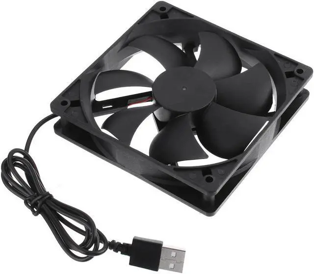 Alt view image 5 of 5 - 5V 12CM Router Cooling Fan DIY PC Cooler TV Box Silent Quiet USB Power 120mm Fan USB TV Box Broadband Cat Cooling Rack Holder