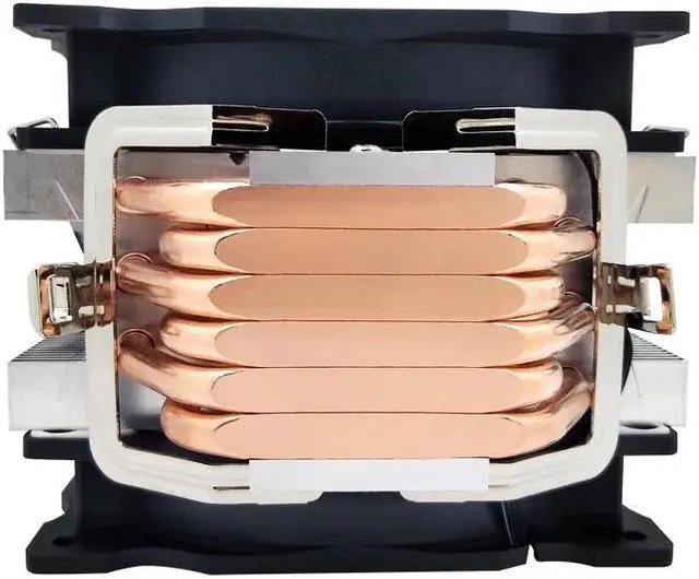 Alt view image 2 of 5 - 6 Heat Pipes CPU Cooler RGB 120mm PWM 4Pin PC quiet for Intel LGA 2011 1150 1151 1155 1200 AMD AM4 AM3 CPU Cooling Fan