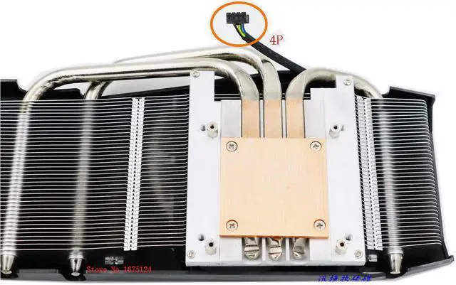 Alt view image 5 of 5 - cooler radiator with heatsink heatpipe cooling fan for ASUS GTX460/550Ti/560 HD6790 Q4000 grahics card replacement