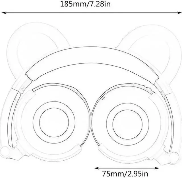 Alt view image 5 of 5 - Headphones with  Flashing Glowing Light Headset Gaming Earphones for PC Computer and Mobile Phone