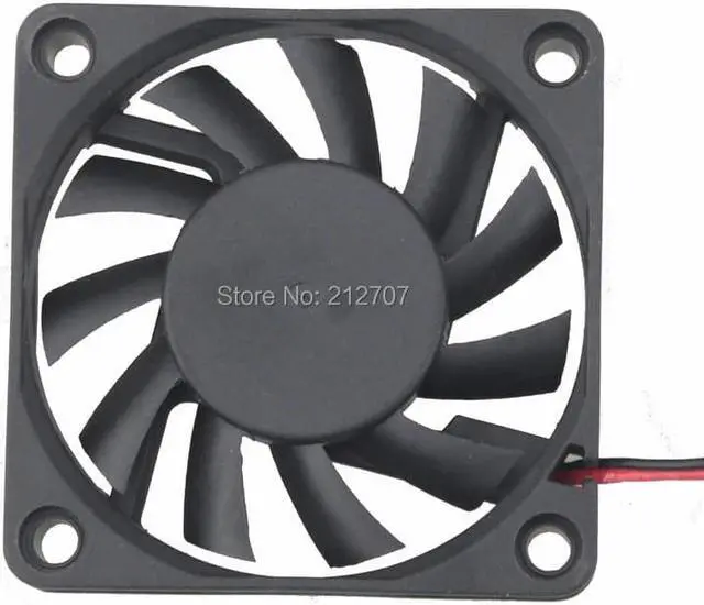 Alt view image 5 of 5 - 10PCS DC 12V 2Pin 60mm 60x60x10mm Mini CPU Cooling Computer PC Case Cooler Fan