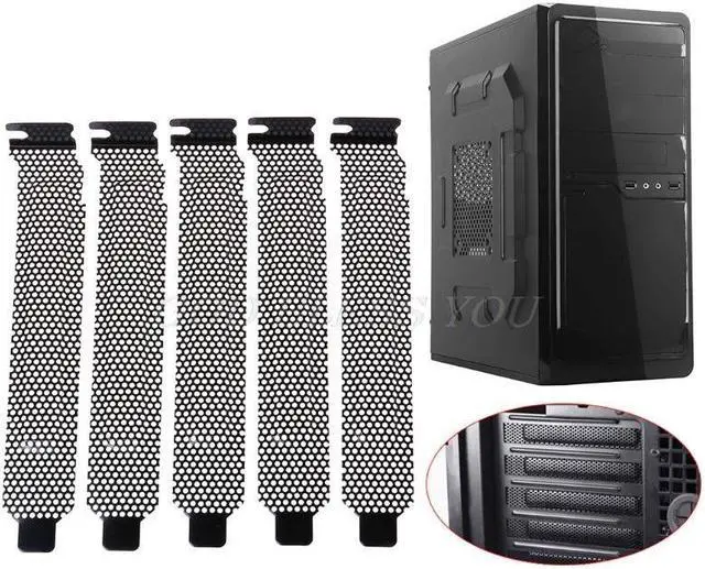 Alt view image 3 of 5 - 5PCS Ventilation Deflector PCI Slot Cover Frame Chassis Bits Block Cooling Fan Dust Filter Ventilation PC Computer Case Electric