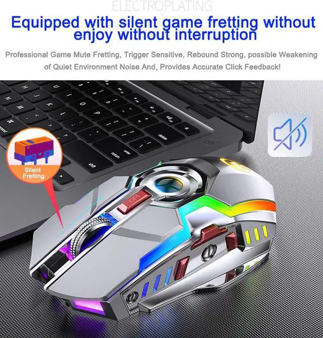 Alt view image 2 of 5 - Wireless Gaming Mouse 2.4GHz 1600DPI Silent Wireless Mice USB Optical Game Backlight Mouse For Laptop Desktop PC