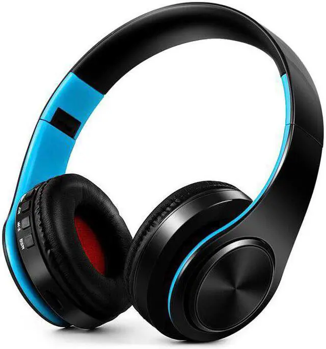 Alt view image 2 of 5 - Wireless Earphones Bass Bluetooth Headphones Over-Ear foldable Headset handsfree with Mic for Gaming phone computer