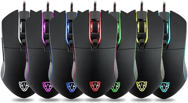 Alt view image 4 of 5 - V30 Professional USB Wired Gaming Mouse 3500DPI Optical Mice Backlit Port  Android IOS Linux With LED Backlit Disply