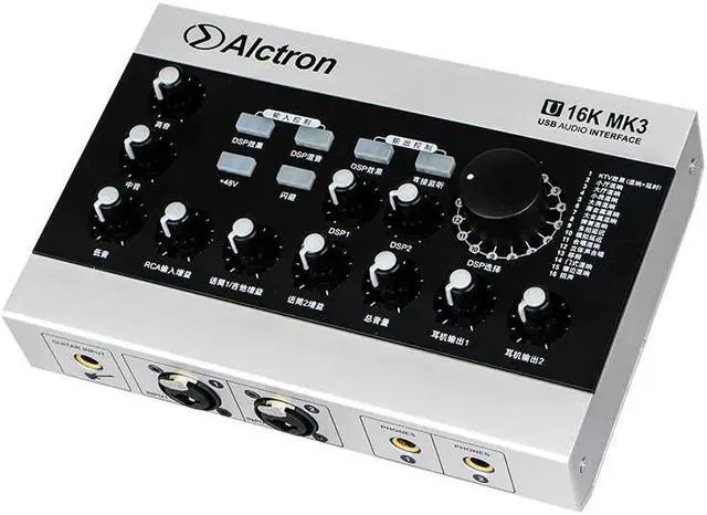 Alt view image 3 of 5 - U16K MK3 External USB Audio Recording sound card with DSP effect mobile phone computer Versatile karaoke singing
