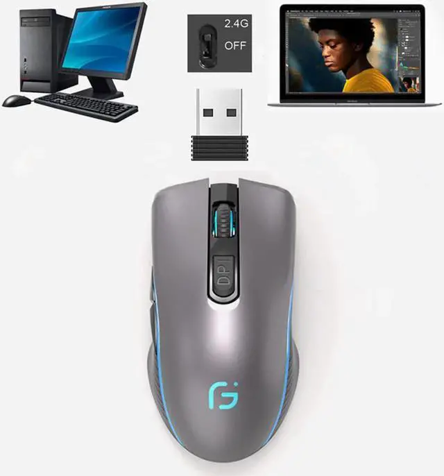 Main image of 2.4G Wireless Gaming Mouse Ergonomic Durable Charging Cursor Mause Gamer for Laptop Desktop PC Computer Accessories